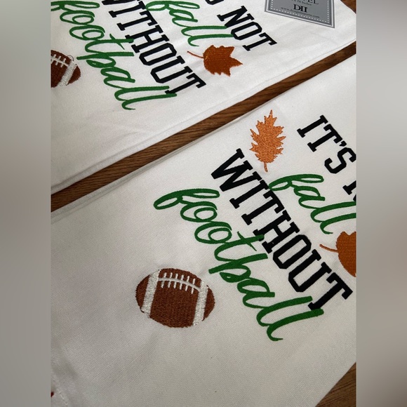 Design Imports "No Fun Without Football” 
Kitchen Towels - Set of 2 NWT Towels - Picture 2 of 4